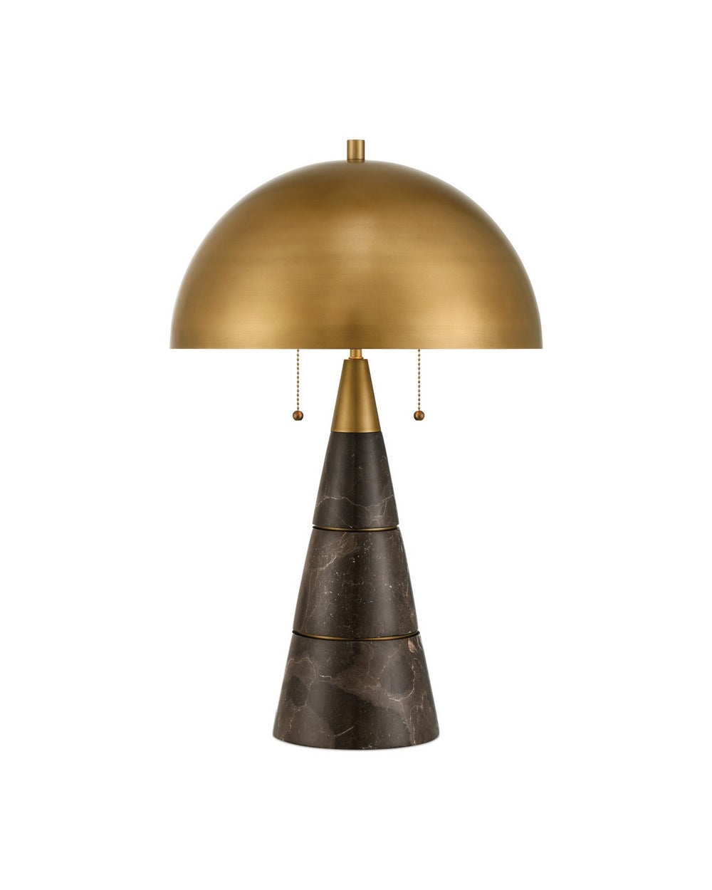 Currey and Company - Two Light Desk Lamp - Edith - Coffee Brown/Antique Brass- Union Lighting Luminaires Decor