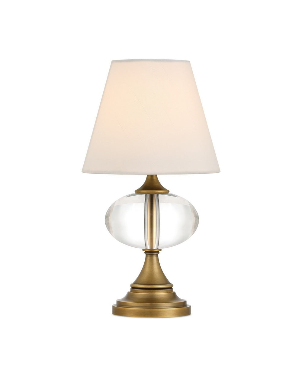 Currey and Company - LED Table Lamp - Sashay - Clear/Polished Antique Brass- Union Lighting Luminaires Decor