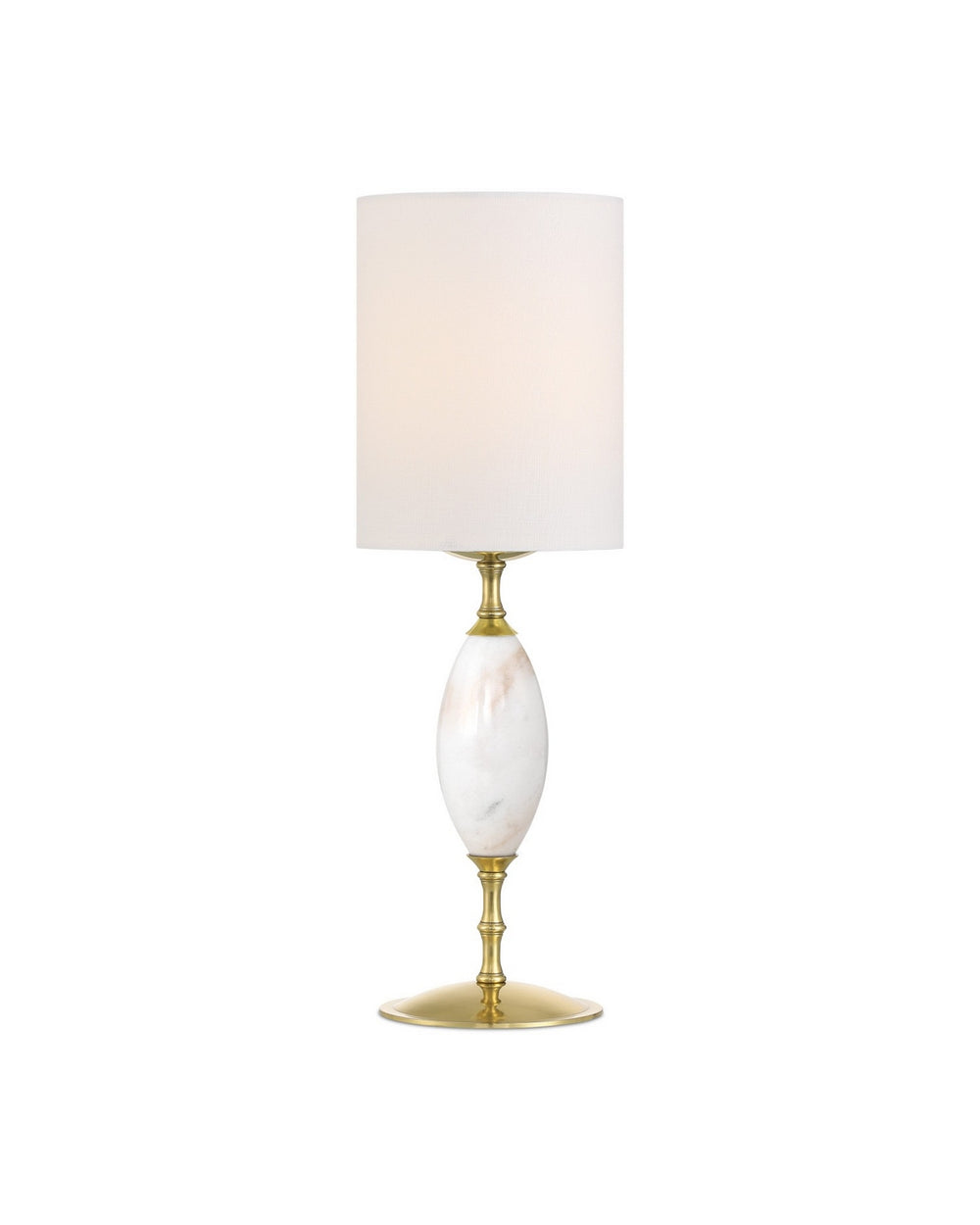 Currey and Company - LED Table Lamp - Marche - White/Brass- Union Lighting Luminaires Decor