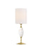 Currey and Company - LED Table Lamp - Marche - White/Brass- Union Lighting Luminaires Decor