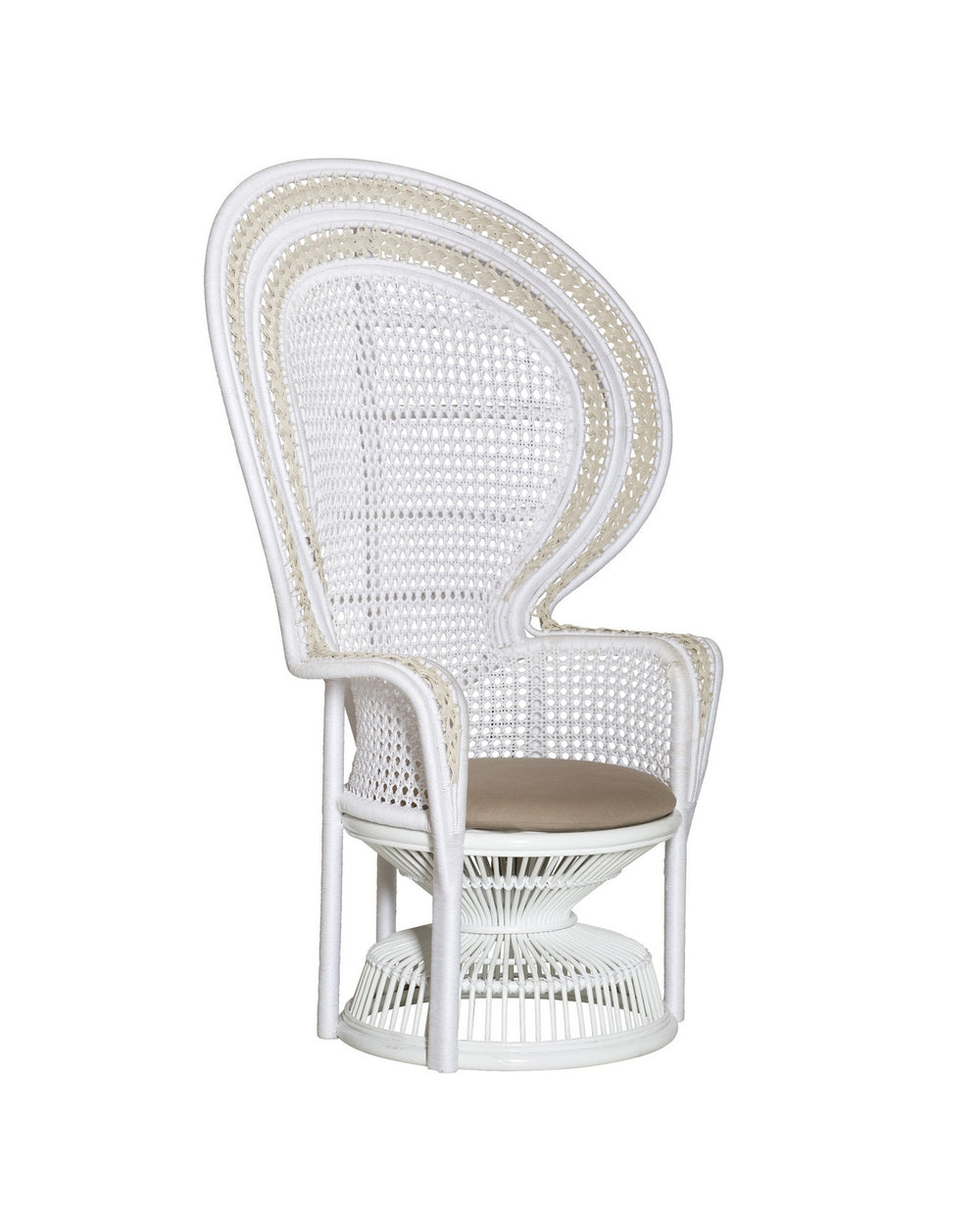 Currey and Company - Armchair - Emanuelle - White/Natural- Union Lighting Luminaires Decor