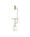 Currey and Company - LED Floor Lamp - Eastlin - Antique Brass/White- Union Lighting Luminaires Decor