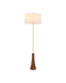 Currey and Company - One Light Floor Lamp - Lathe - Natural/Brushed Brass- Union Lighting Luminaires Decor