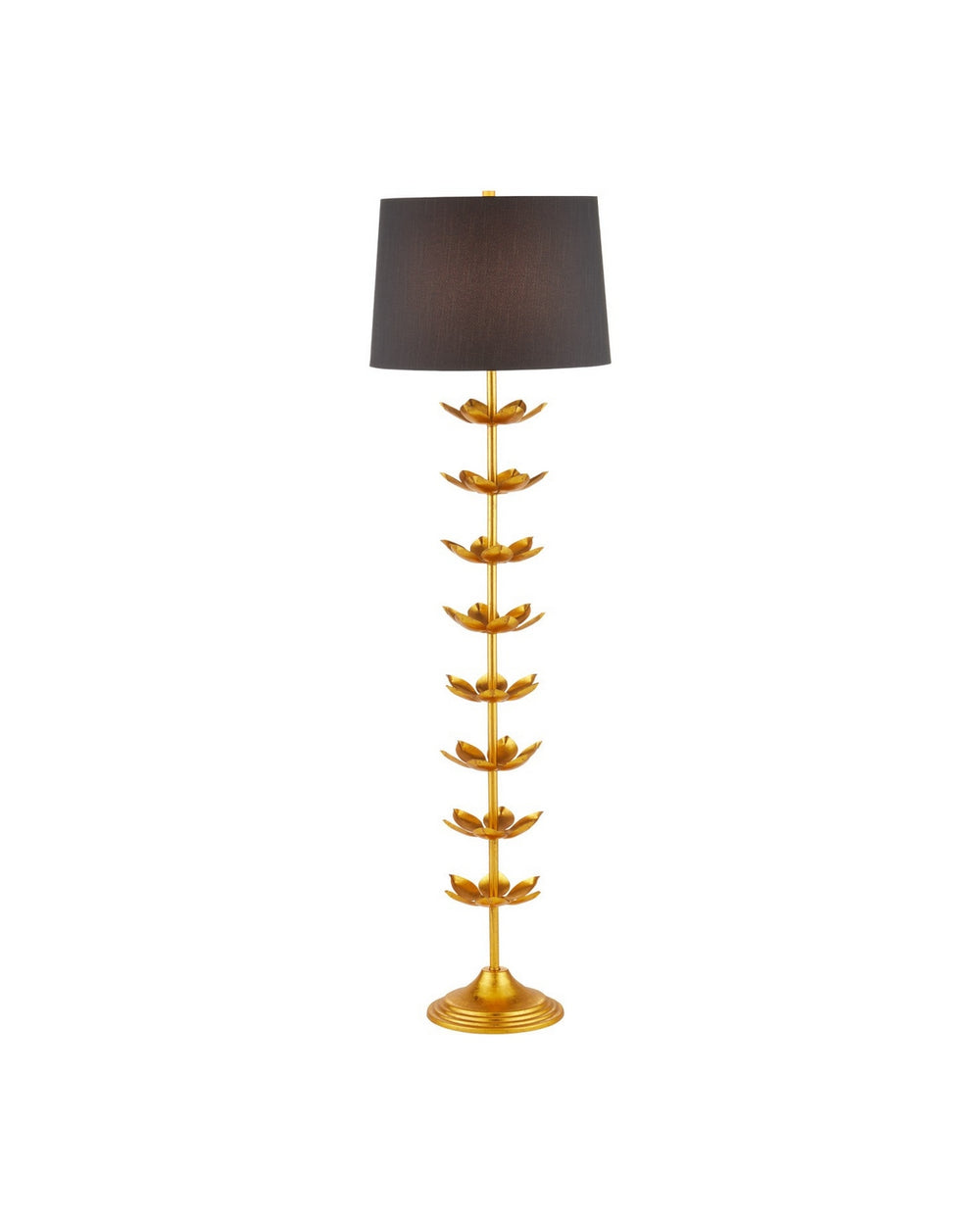 Currey and Company - One Light Floor Lamp - Awakening - Gold Leaf- Union Lighting Luminaires Decor