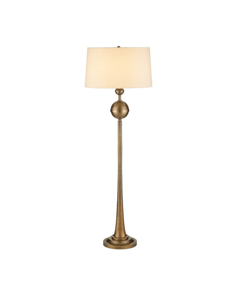 Currey and Company - One Light Floor Lamp - Boullee - Antique Brass- Union Lighting Luminaires Decor