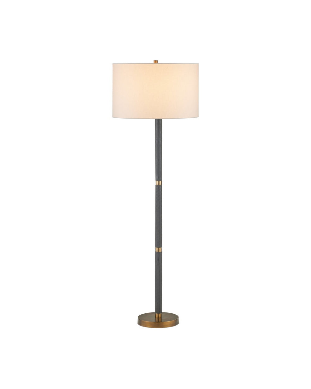 Currey and Company - One Light Floor Lamp - Gavin - Brass Antique/Matte Black- Union Lighting Luminaires Decor