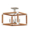 Currey and Company - Four Light Semi-Flush Mount - Boyd - Natural/Polished Nickel- Union Lighting Luminaires Decor
