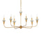 Currey and Company - Six Light Chandelier - Aurelia - Contemporary Gold Leaf/Contemporary Gold/Frosted- Union Lighting Luminaires Decor