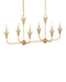 Currey and Company - Six Light Chandelier - Aurelia - Contemporary Gold Leaf/Contemporary Gold/Frosted- Union Lighting Luminaires Decor