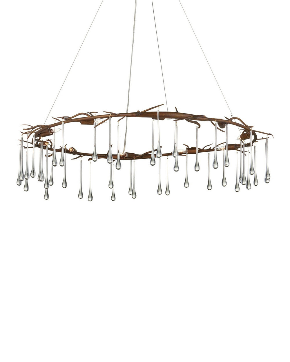 Currey and Company - Ten Light Chandelier - Morning Grove - Rhine Gold/Clear- Union Lighting Luminaires Decor