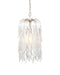 Currey and Company - One Light Pendant - Glen Arbor - White/Contemporary Silver Leaf/Contemporary Silver- Union Lighting Luminaires Decor