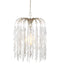 Currey and Company - One Light Pendant - Glen Arbor - White/Contemporary Silver Leaf/Contemporary Silver- Union Lighting Luminaires Decor