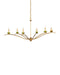 Currey and Company - Six Light Chandelier - Flannery - Contemporary Gold Leaf/Contemporary Gold/Green- Union Lighting Luminaires Decor