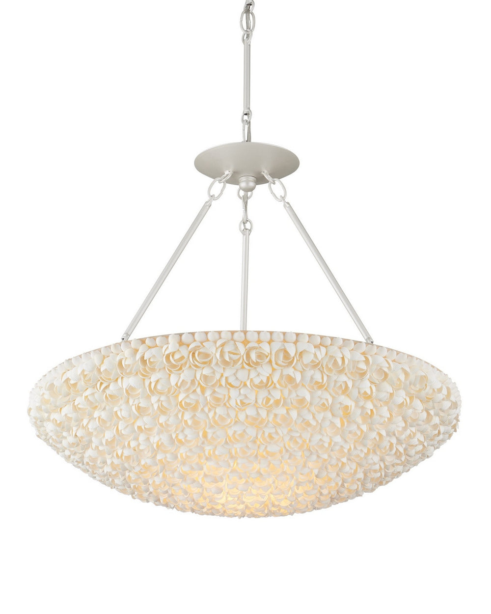 Currey and Company - LED Chandelier - Virtu - Natural/Pearlized White- Union Lighting Luminaires Decor
