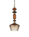 Currey and Company - One Light Pendant - Mandeville - Butter Rum Sandbar/Matte Ombre/Deep Gray/Antique Gold- Union Lighting Luminaires Decor