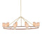 Currey and Company - Ten Light Chandelier - Ellerston - Saddle Brown/Brushed Brass- Union Lighting Luminaires Decor