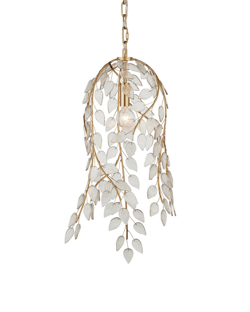 Currey and Company - One Light Pendant - Banyan - Antique Brass/Clear- Union Lighting Luminaires Decor