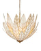 Currey and Company - Three Light Chandelier - Lamina - Antique Brass/Off-White- Union Lighting Luminaires Decor