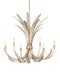 Currey and Company - Six Light Chandelier - Foliatura - Antique Brass/Off-White- Union Lighting Luminaires Decor