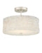 Currey and Company - Three Light Semi-Flush Mount - Florecitas - Clear/Nickel- Union Lighting Luminaires Decor