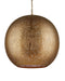 Currey and Company - One Light Pendant - Buckram - Antique Brass- Union Lighting Luminaires Decor