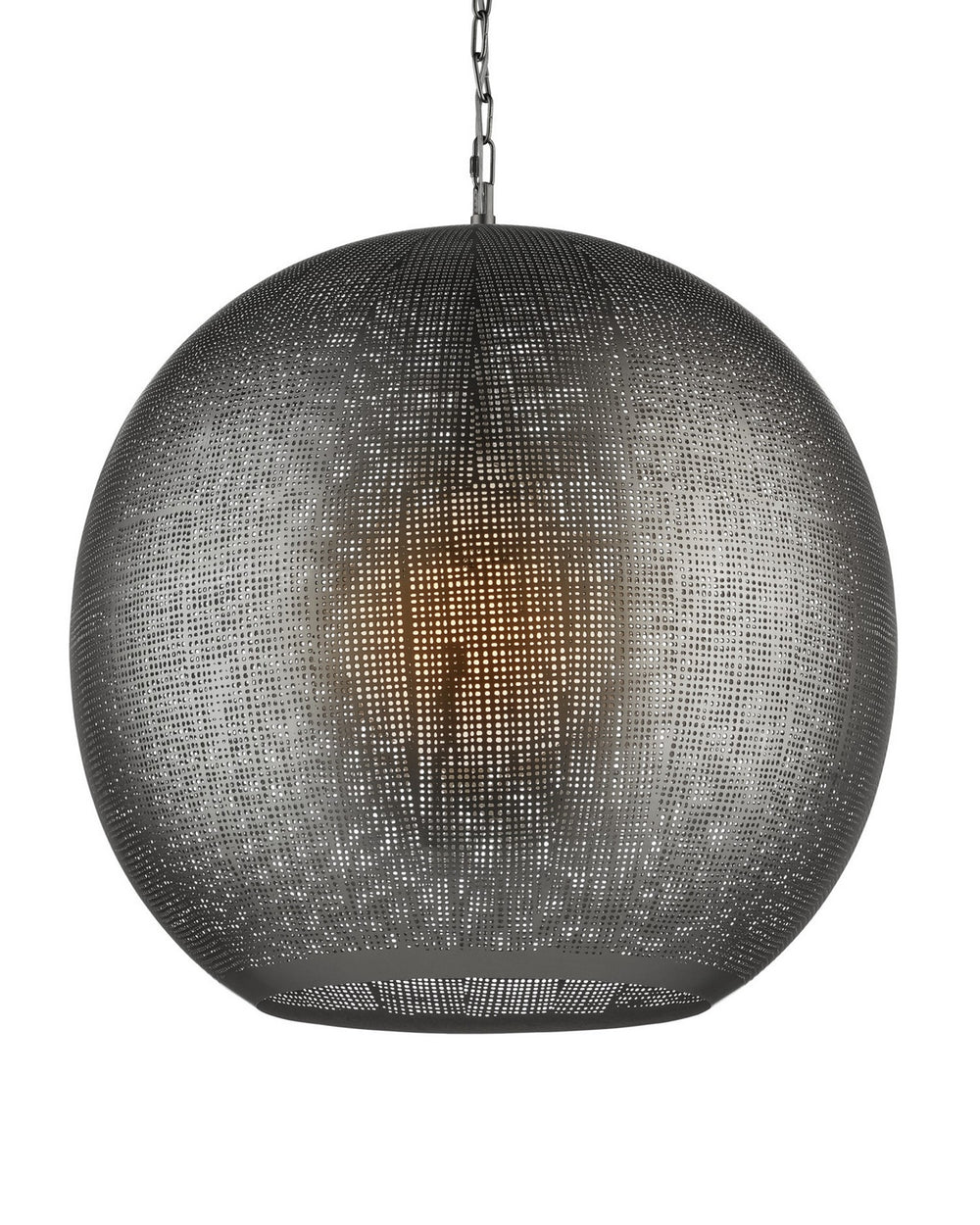 Currey and Company - One Light Pendant - Buckram - Black Nickel- Union Lighting Luminaires Decor