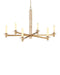 Currey and Company - Six Light Chandelier - Marcelo - Natural/Antique Brass/White- Union Lighting Luminaires Decor