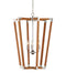 Currey and Company - Three Light Chandelier - Boyd - Natural/Polished Nickel- Union Lighting Luminaires Decor
