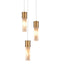 Currey and Company - Three Light Pendant - Cannula - Vintage Brass/White/Silver- Union Lighting Luminaires Decor