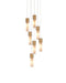 Currey and Company - Seven Light Pendant - Cannula - Vintage Brass/White/Silver- Union Lighting Luminaires Decor