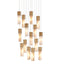 Currey and Company - 15 Light Pendant - Cannula - Vintage Brass/White/Silver- Union Lighting Luminaires Decor