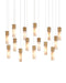 Currey and Company - 15 Light Pendant - Cannula - Vintage Brass/White/Silver- Union Lighting Luminaires Decor