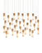 Currey and Company - 30 Light Pendant - Cannula - Vintage Brass/White/Silver- Union Lighting Luminaires Decor