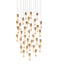 Currey and Company - 36 Light Pendant - Cannula - Vintage Brass/White/Silver- Union Lighting Luminaires Decor