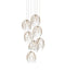 Currey and Company - Seven Light Pendant - Banyan - Antique Brass/Clear/Silver- Union Lighting Luminaires Decor
