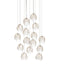 Currey and Company - 15 Light Pendant - Banyan - Antique Brass/Clear/Silver- Union Lighting Luminaires Decor