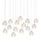 Currey and Company - 15 Light Pendant - Banyan - Antique Brass/Clear/Silver- Union Lighting Luminaires Decor