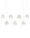 Currey and Company - Seven Light Pendant - Banyan - Antique Brass/Clear/Silver- Union Lighting Luminaires Decor