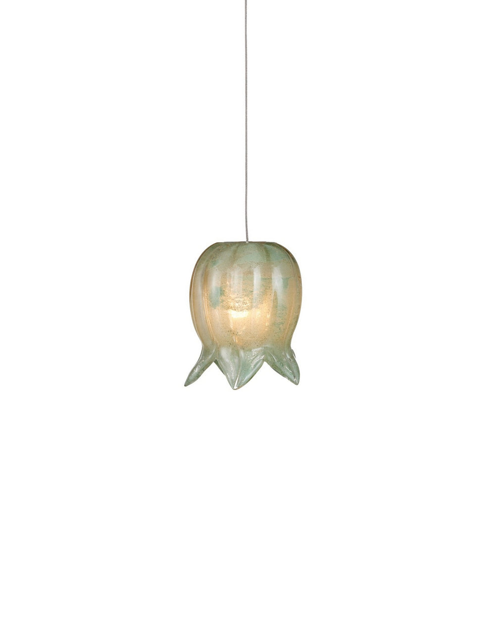 Currey and Company - One Light Pendant - Polpo - Green/Silver- Union Lighting Luminaires Decor