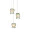 Currey and Company - Three Light Pendant - Polpo - Green/Silver- Union Lighting Luminaires Decor