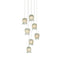 Currey and Company - Seven Light Pendant - Polpo - Green/Silver- Union Lighting Luminaires Decor