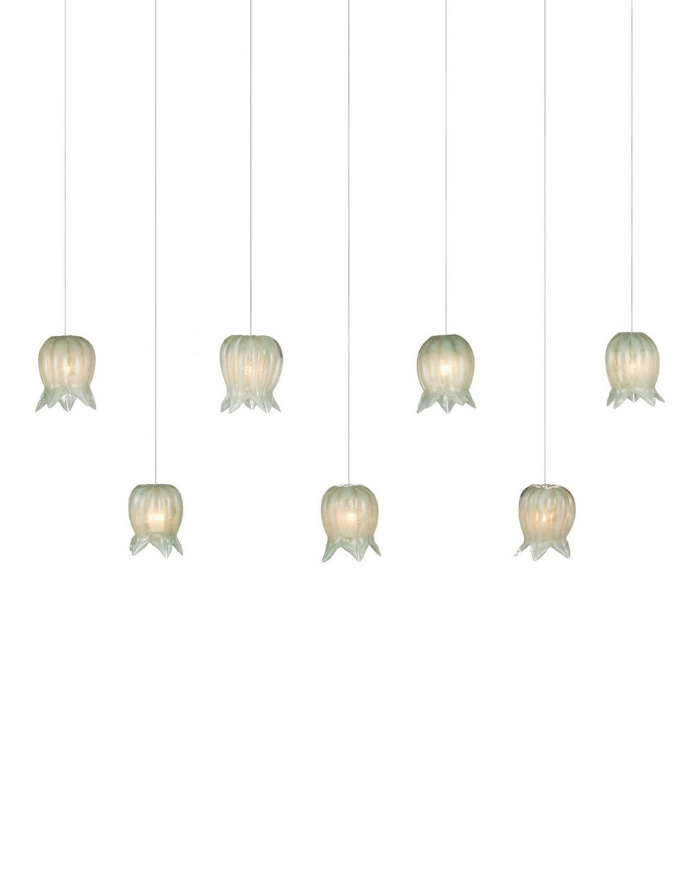 Currey and Company - Seven Light Pendant - Polpo - Green/Silver- Union Lighting Luminaires Decor
