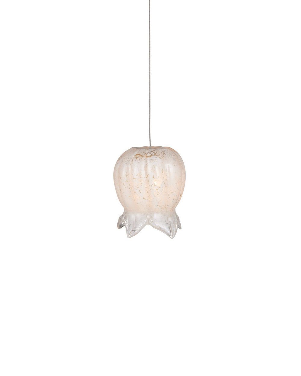 Currey and Company - One Light Pendant - Polpo - White/Silver- Union Lighting Luminaires Decor