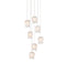Currey and Company - Seven Light Pendant - Polpo - White/Silver- Union Lighting Luminaires Decor