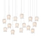 Currey and Company - 15 Light Pendant - Polpo - White/Silver- Union Lighting Luminaires Decor