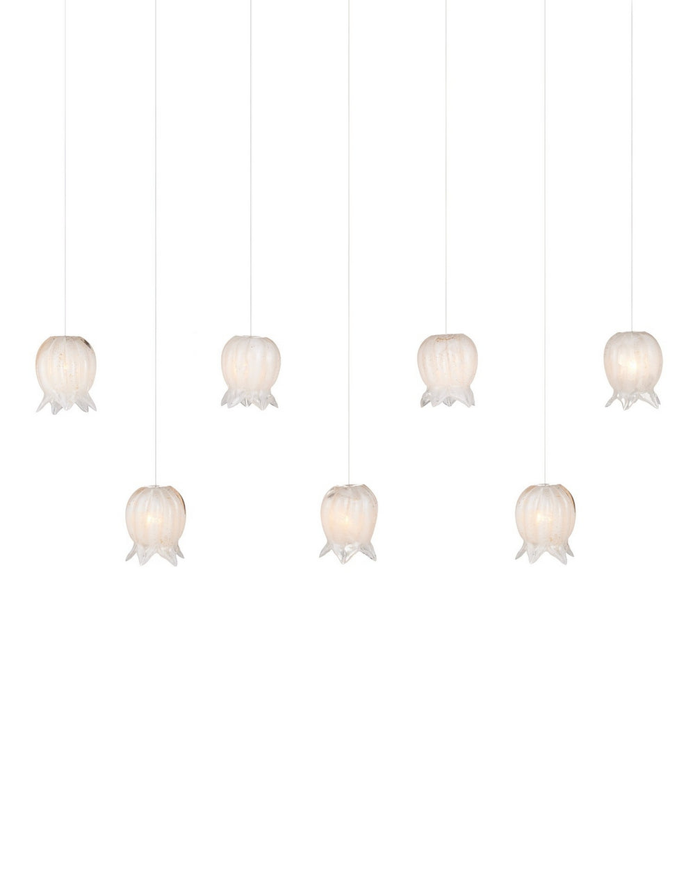 Currey and Company - Seven Light Pendant - Polpo - White/Silver- Union Lighting Luminaires Decor