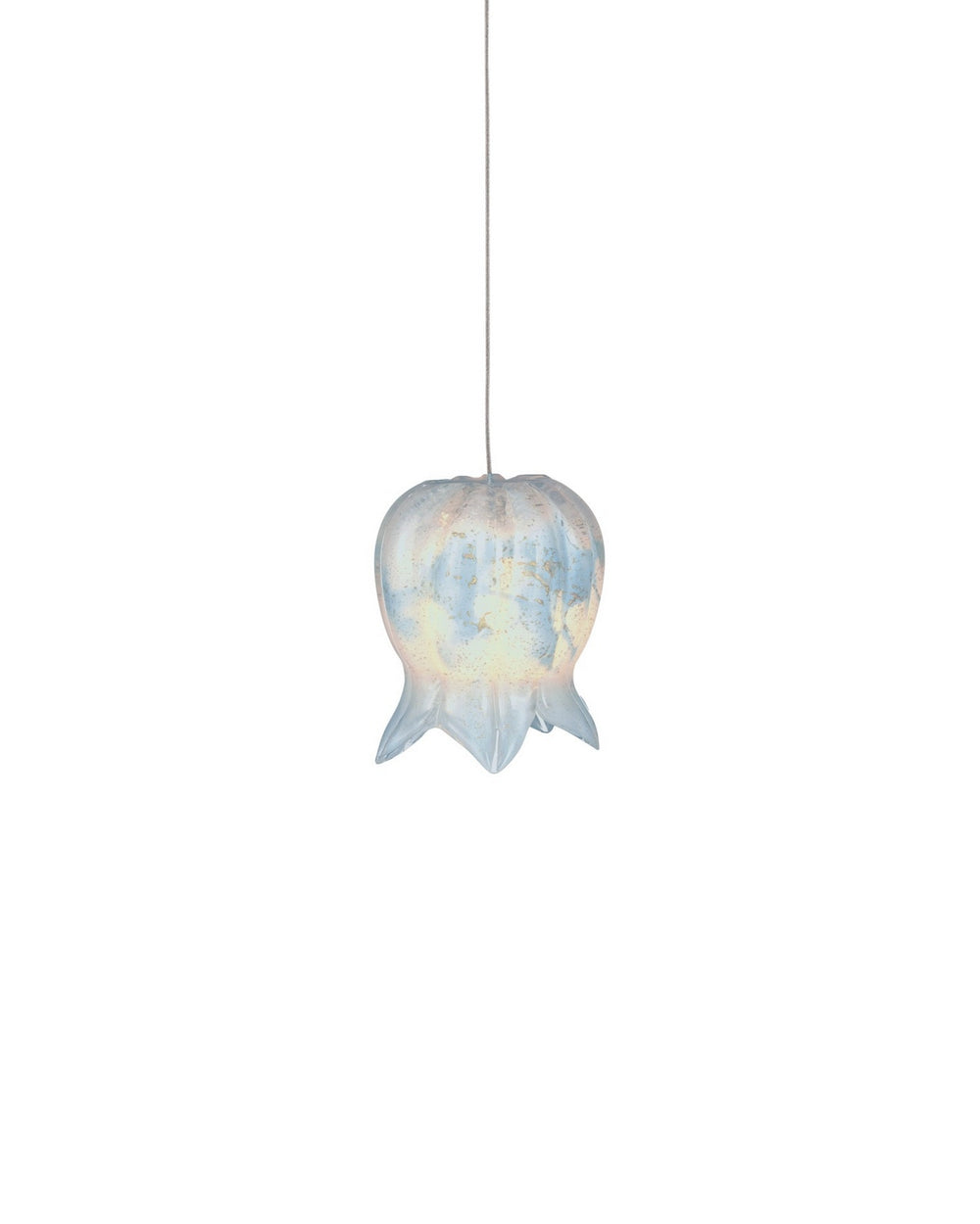 Currey and Company - One Light Pendant - Polpo - Blue/Silver- Union Lighting Luminaires Decor