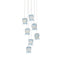 Currey and Company - Seven Light Pendant - Polpo - Blue/Silver- Union Lighting Luminaires Decor