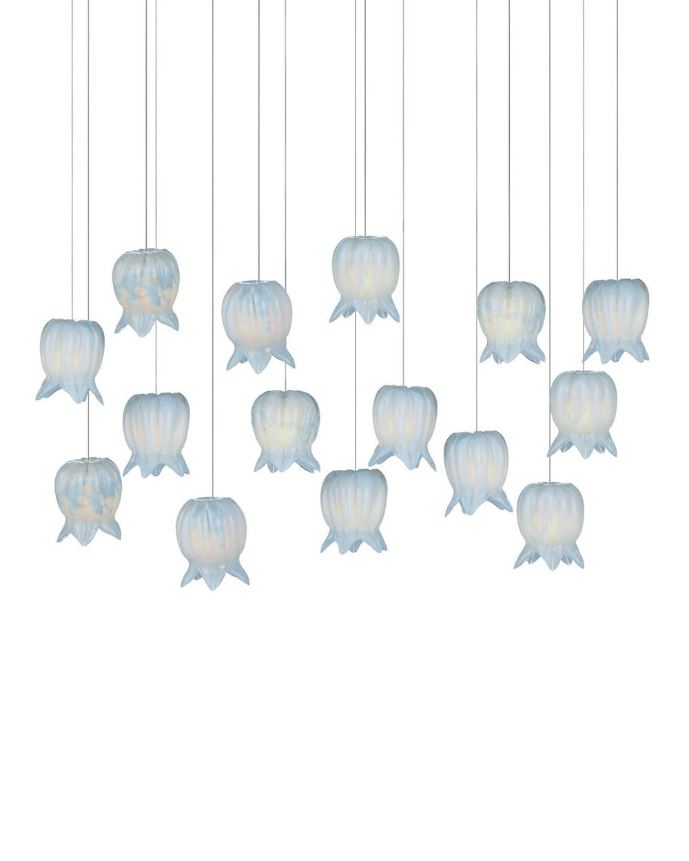 Currey and Company - 15 Light Pendant - Polpo - Blue/Silver- Union Lighting Luminaires Decor