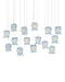 Currey and Company - 15 Light Pendant - Polpo - Blue/Silver- Union Lighting Luminaires Decor